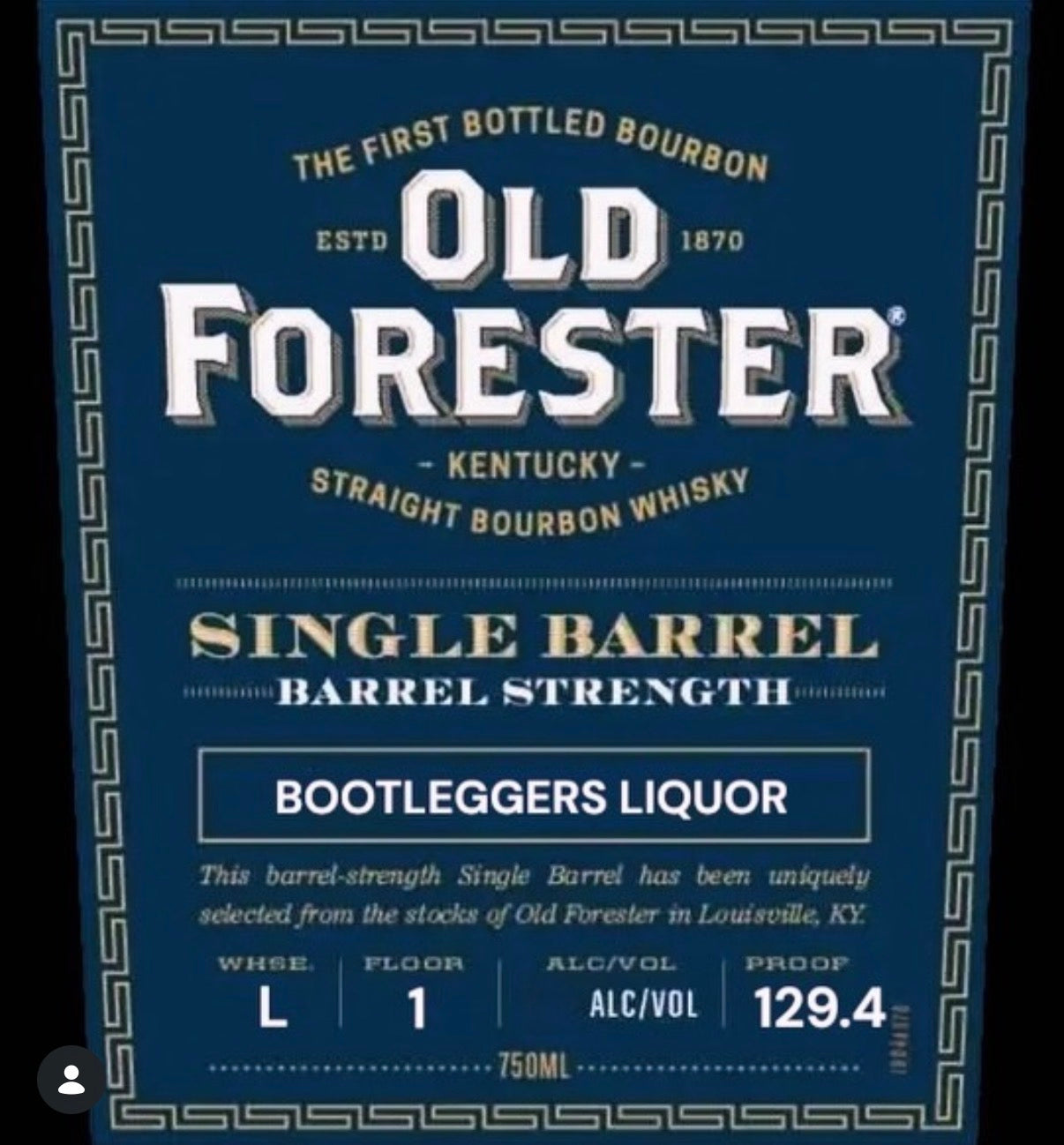 Old Forester SiB Barrel Strength 129.4 pf